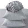 4 Pc Cal-King Bedding Set, Premium Extra Soft Cloud Linen Sheet Set and Pillowcases, Breathable Bedding for Cal-King Bed