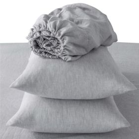 4 Pc King Bedding Set, Premium Extra Soft Cloud Linen Sheet Set and Pillowcases, Breathable Bedding for King Bed