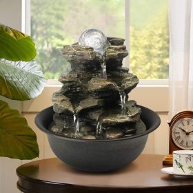 8.3inches Rock Cascading Tabletop Fountain