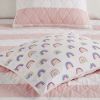 Sammie Cotton Cabana Stripe Reversible Quilt Set with Rainbow Reverse