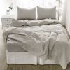 4 Pc King Bedding Set, Premium Extra Soft Greige Linen Sheet Set and Pillowcases, Breathable Bedding for King Bed