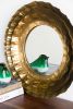16" Round Wall Mirror with Gold Metal Frame