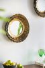 16" Round Wall Mirror with Gold Metal Frame
