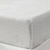 Queen Fitted Sheet 1 Pc, Extra Soft Premium Bedding Fitted Sheet for Bedroom, Hotels, and Salons, Breathable & Fade Resistant (Sofa White)