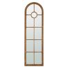 24x79" Half-Round Elongated Mirror with Decorative Window