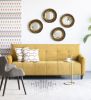 16" Round Wall Mirror with Gold Metal Frame
