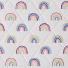 Sammie Cotton Cabana Stripe Reversible Quilt Set with Rainbow Reverse