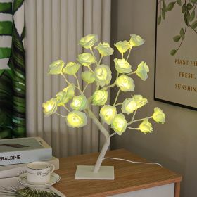 Best-selling Detachable Rose Tree Night Light (Color: white base green rose)