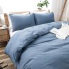 100% Washed Cotton Duvet Cover Set (No Comforter)