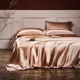 25 Pound Silk Four Piece Set Of Silk (Option: Lotus Pink-220x240-Fitted sheet)